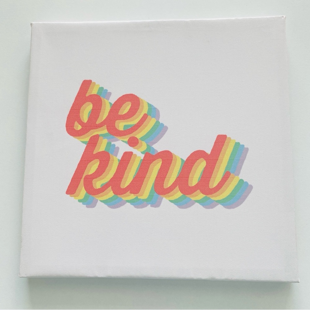 Be kind canvas art print wall hanging decoration inspirational words